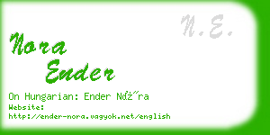 nora ender business card